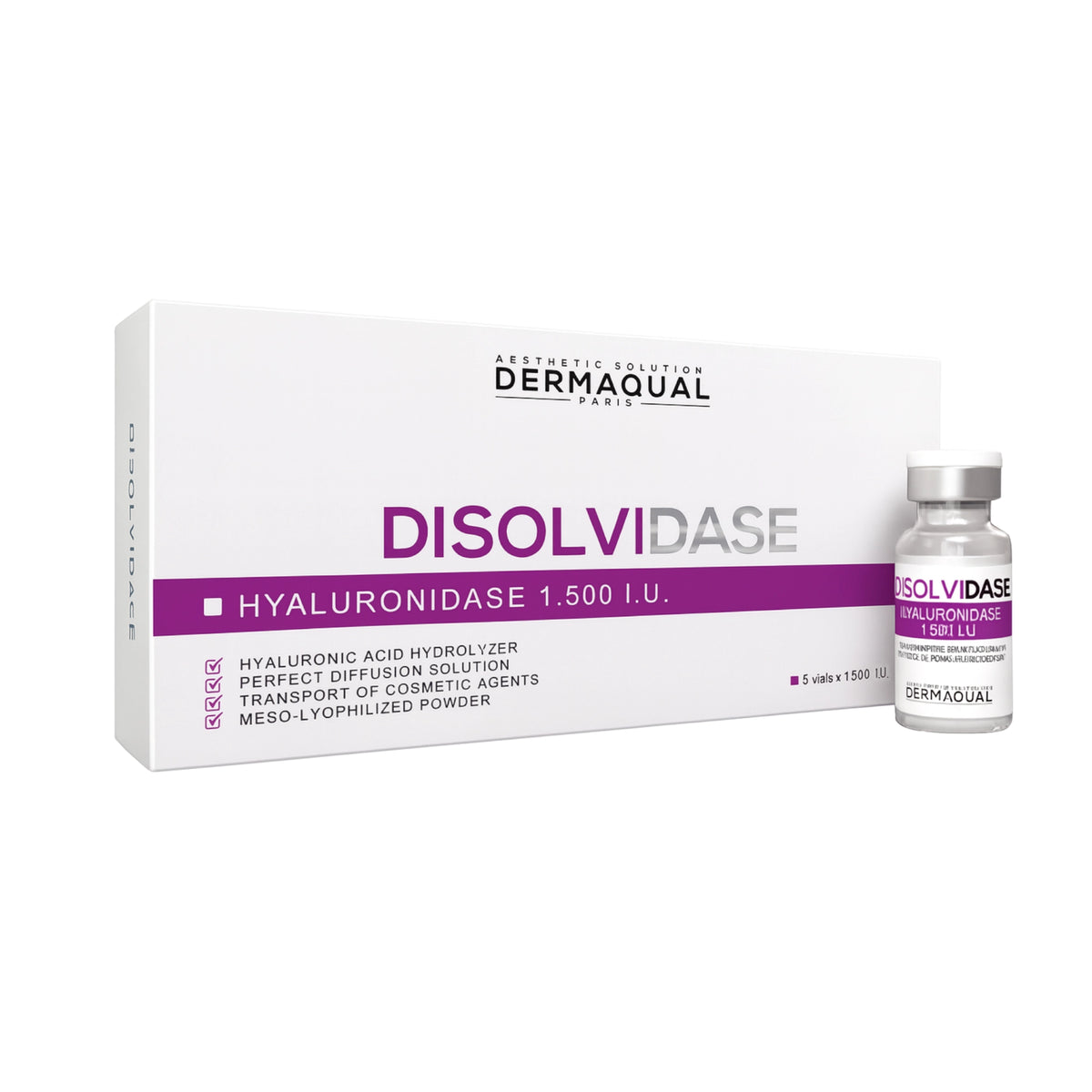 DermaQual Disolvidase 1500 I.E. 5 x 5ml - julifill.com