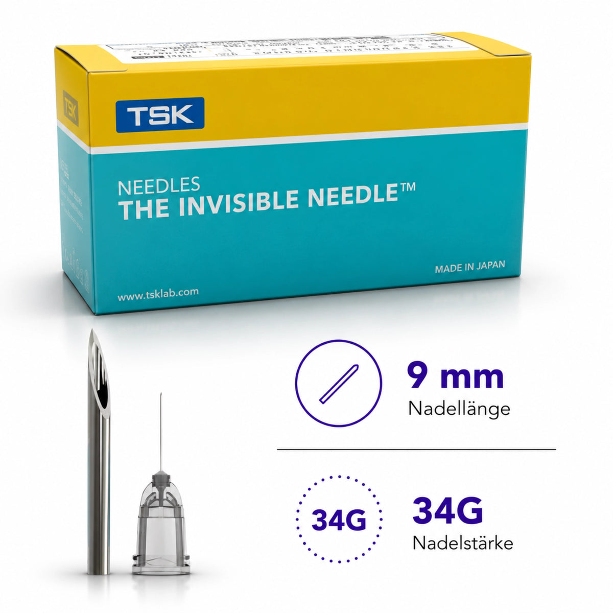 TSK Steriject Nadel | The INViSIBLE NEEDLE 34G 9mm - julifill.com
