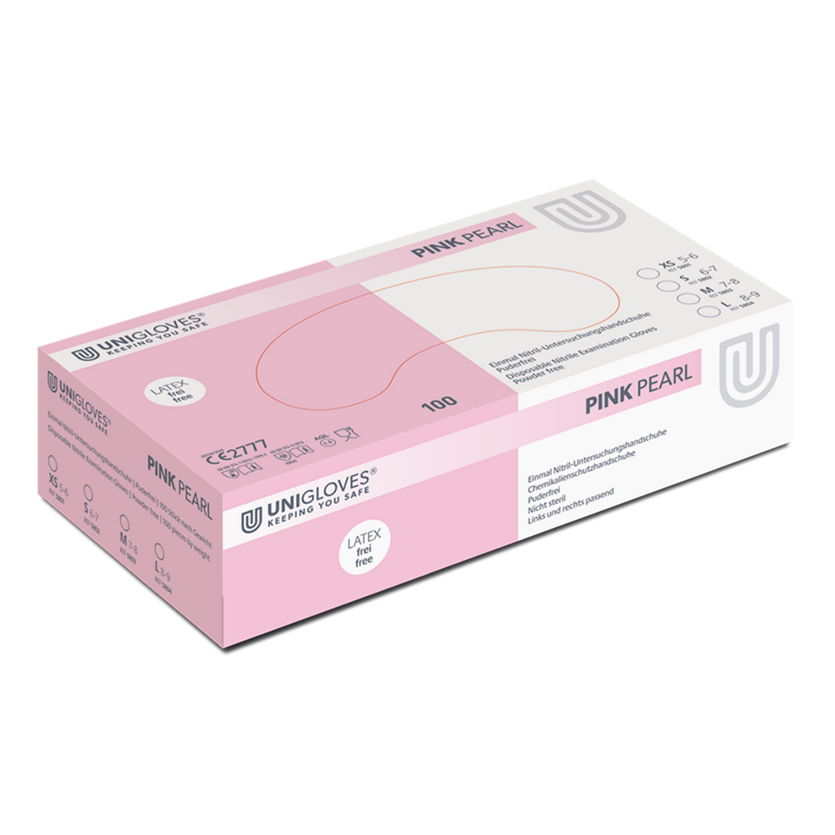 Unigloves® Pink Pearl Nitril Untersuchungshandschuhe 100 Stück - julifill.com